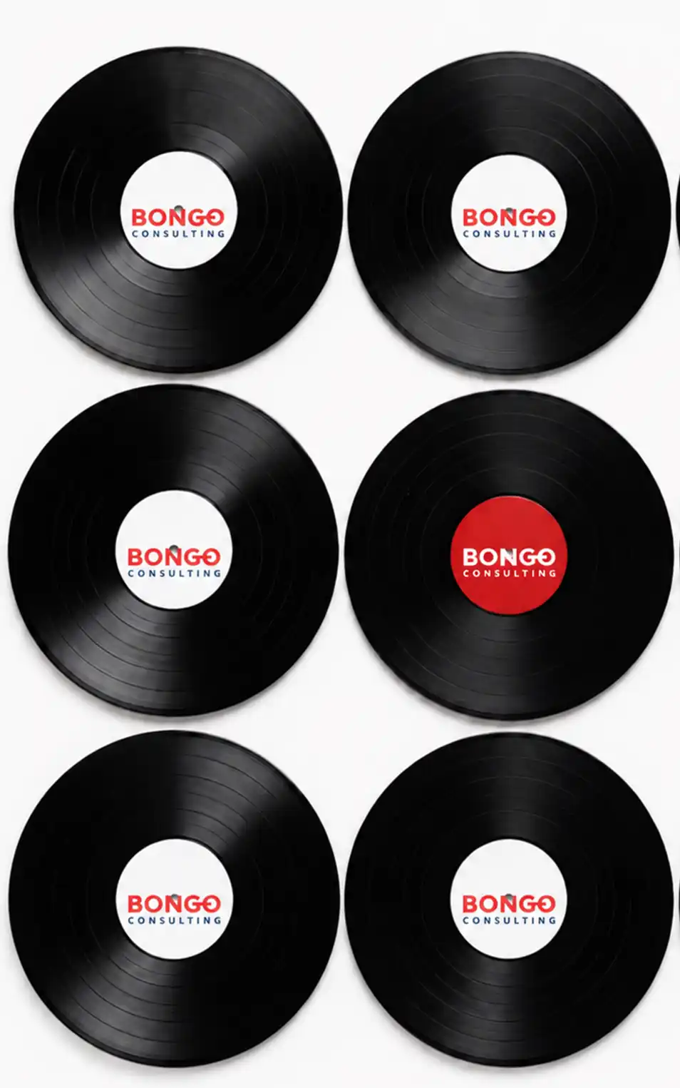 6 records with Bongo logo on them